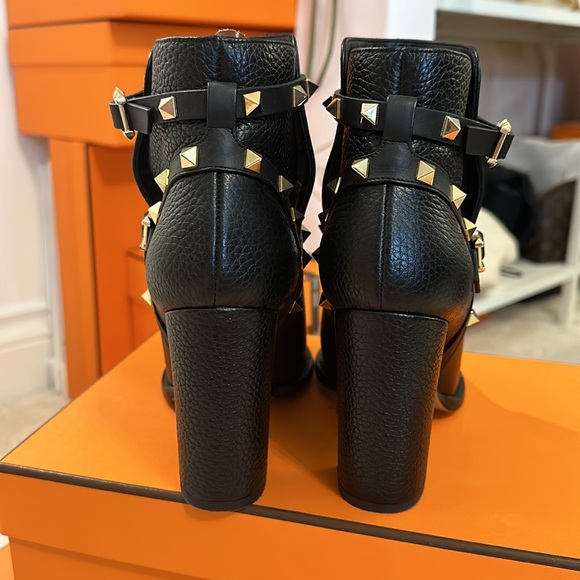 Valentino Rockstud Boots Sz 37 Black - Picture 3 of 10